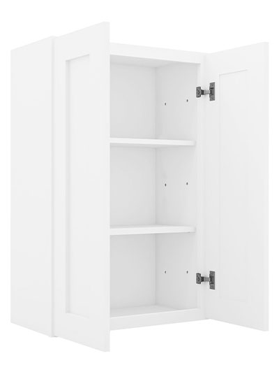 AW-W3636B: Ice White Shaker 36″ Double Door Wall Cabinet