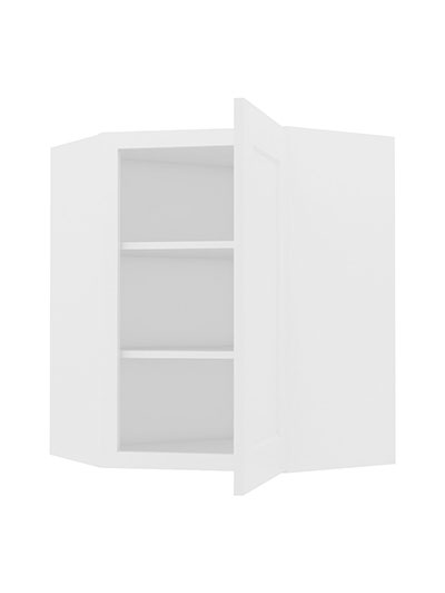 AW-WDC2430: Ice White Shaker 24″ Diagonal Corner Wall Cabinet