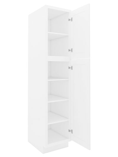 AW-WP1884: Ice White Shaker 18″ 2 Door Pantry Cabinet