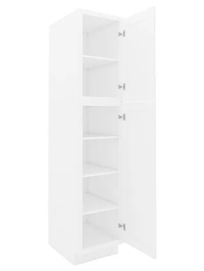 AW-WP1884: Ice White Shaker 18″ 2 Door Pantry Cabinet