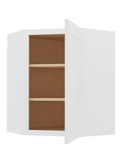 WS-DCW2430: Shaker White 30″ High Diagonal Wall Cabinet