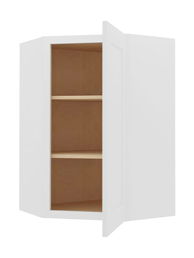 WS-DCW2436: Shaker White 36″ High Diagonal Wall Cabinet