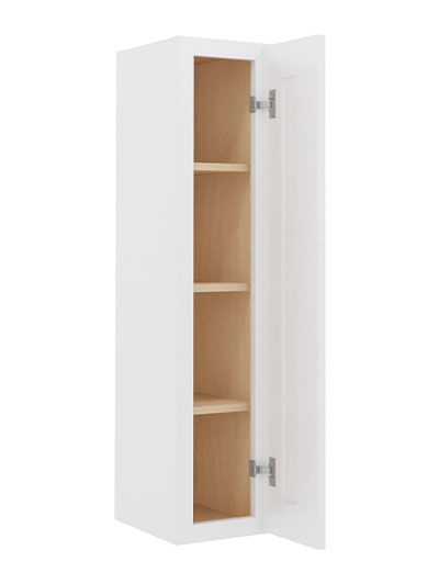WS-W0942: Shaker White 9″ Single Door 42″ High Wall Cabinet