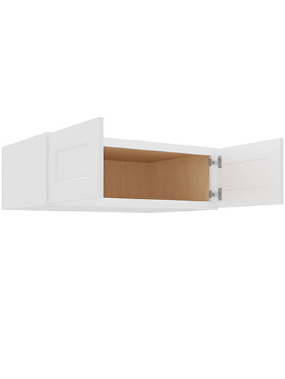 WS-W361224: Shaker White 36″ Wall Refrigerator Cabinet 12″ H (24″ Deep)