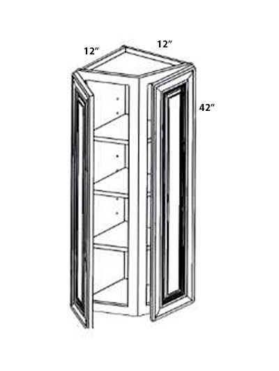 Ashville Cinnamon 12×42 Double Door Wall End Cabinet