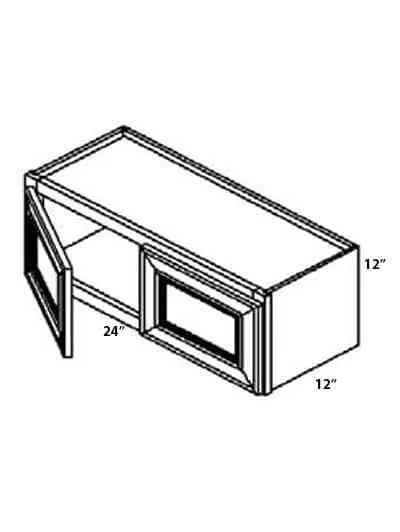 Blue Shaker 24inch Double Door Wall Bridge Cabinet W2412