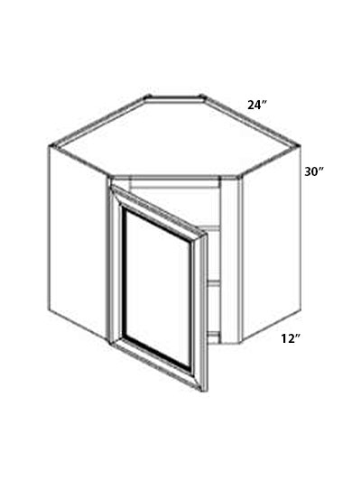 Ashville Cinnamon 24×30 Wall Diagonal Corner Cabinet
