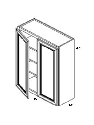 Ashville Cinnamon 36×42 Double Door Wall Cabinet