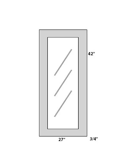 Blue Shaker Glass Door Wm 2742