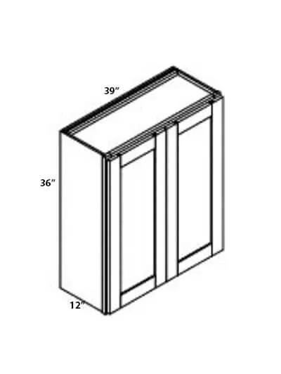 Eldridge Ash Walnut Double Door Wall Cabinet W3936