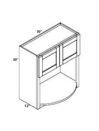 Rockport Grey 30″x30″x12″ Double Door Wall Microwave Cabinet