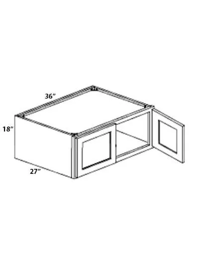 Eldridge Ash Walnut Double Door Wall Refrigerator Cabinet W361827
