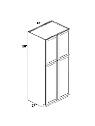 Rockport Grey 30″x90″x27″ Four Door Pantry Cabinet