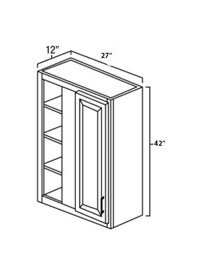 Rockport Grey 27″x42″ Single Door Blind Wall Cabinet