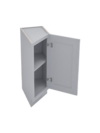 Lait Grey Shaker 12 in. W x 24 in. D x 34.5 in. H Angle Base End Cabinet (Right)