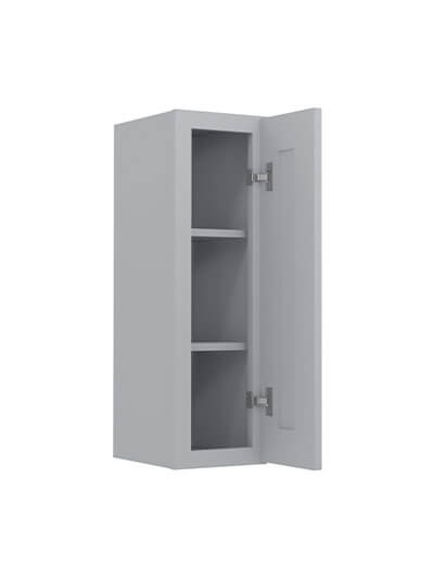 Lait Grey Shaker 9 in. W x 12 in. D x 30 in. H Single Door Wall Cabinet