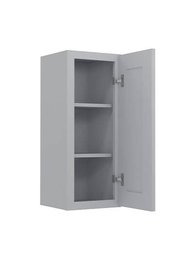 Lait Grey Shaker 12 in. W x 12 in. D x 30 in. H Single Door Wall Cabinet