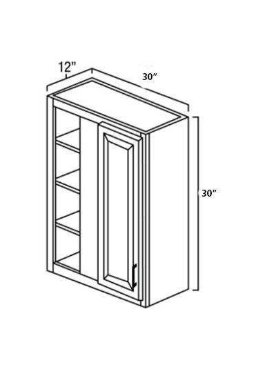 True Dove Shaker 30″x30″ Single Door Blind Wall Cabinet