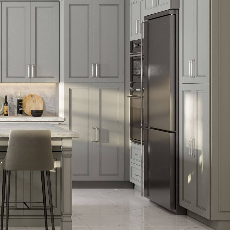 Double Shaker Sterling Grey Cabinets | CabinetSelect.com