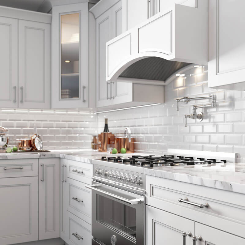 Double Shaker White Cabinets | CabinetSelect.com