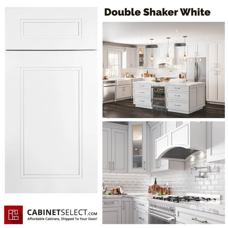 10×10 Double Shaker White Kitchen by CabinetSelect