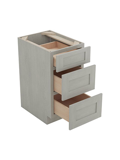 Kitchen Drawer Base Cabinet | Unfinished Poplar | 12 in. | 3 Drawer