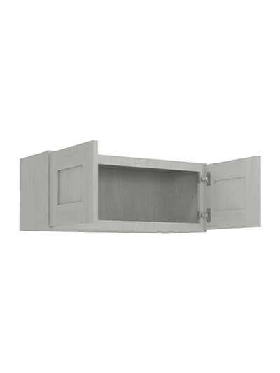 AN-W3012B: Nova Light Grey Shaker 30″ Double Door Wall Cabinet