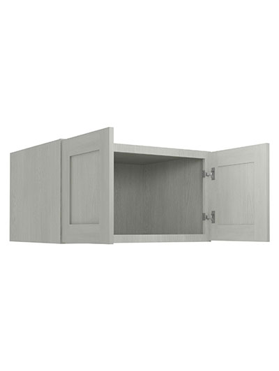 AN-W331824B: Nova Light Grey Shaker 33″ Refrigerator Wall Cabinet 24″ Deep