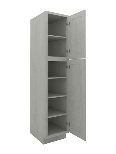 AN-WP1884: Nova Light Grey Shaker 18″ 2 Door Pantry Cabinet