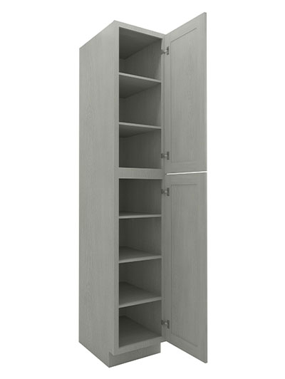 AN-WP1896: Nova Light Grey Shaker 18″ 2 Door Pantry Cabinet