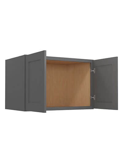 SG-W361824: Shaker Grey 36″ Wall Refrigerator Cabinet 18″ H (24″ Deep)