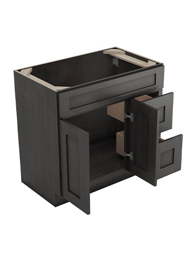 AG-S3621BDR-34-1/2″: Greystone Shaker 36″ Right Drawers (2) Vanity