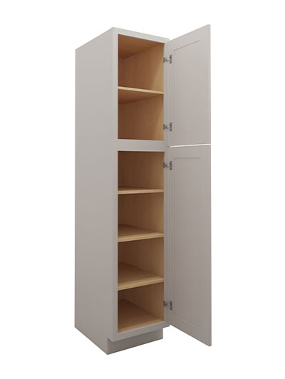 SD-U188424: Shaker Dove 18″ Utility Cabinet Two Doors 84″ H