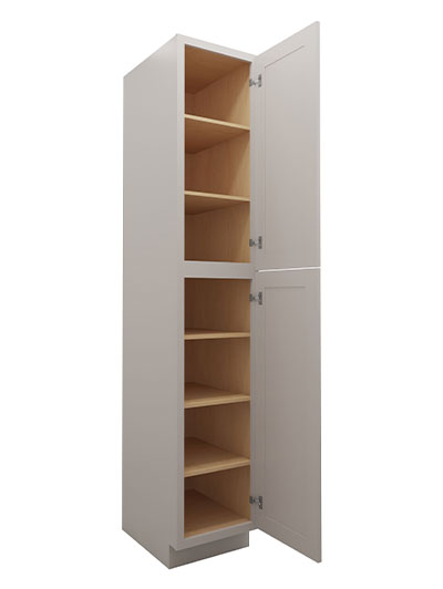 SD-U189624: Shaker Dove 18″ Utility Cabinet Two Doors 96″ H