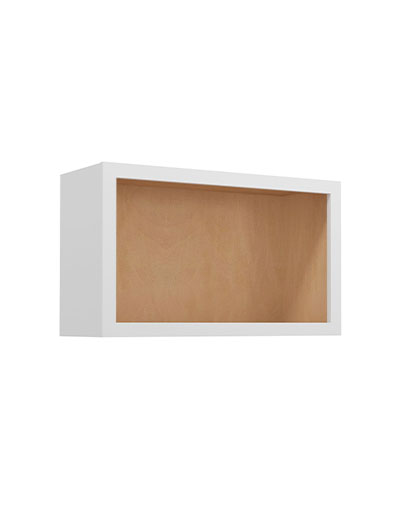 WS-WOC3018: Shaker White 30″ Wall Open Cabinet