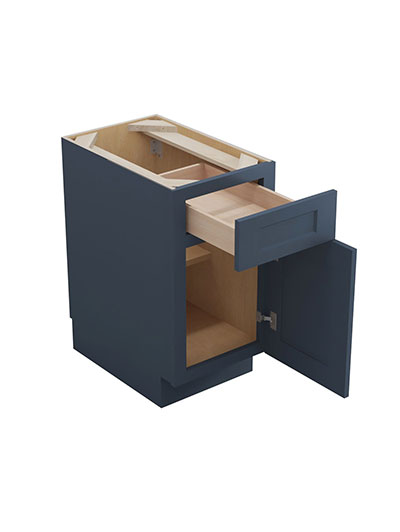 Oceana Blue Shaker 12″ Single Drawer, Single Door Base Cabinet