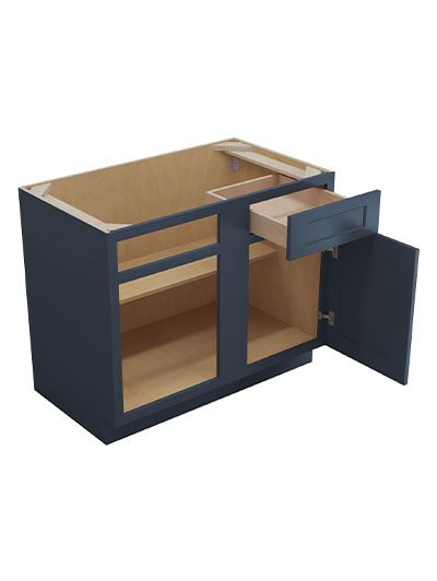 Oceana Blue Shaker 42″ Base Blind Corner Cabinet