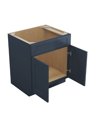 Oceana Blue Shaker 30″ Double Door Sink Base Cabinet