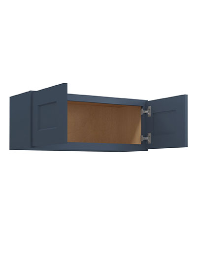Oceana Blue Shaker 30×12 Double Door Wall Bridge Cabinet