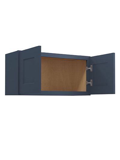 Oceana Blue Shaker 30×15 Double Door Wall Bridge Cabinet