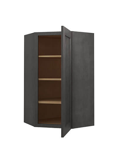 SCN-DCW2442: Shaker Cinder 42″ High Diagonal Wall Cabinet