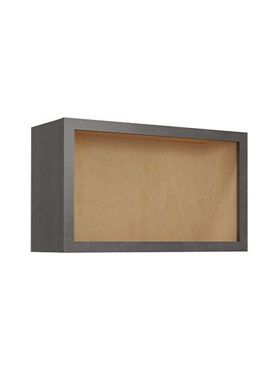 SCN-WOC3018: Shaker Cinder 30″ Wall Open Cabinet