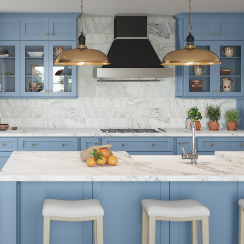 Xterra Blue Shaker Kitchen Cabinet | CabinetSelect.com