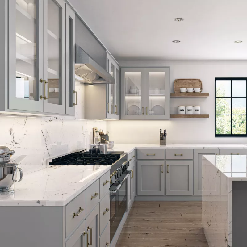 Buy Luxor Misty Grey Kitchen Cabinets | CabinetSelect.com