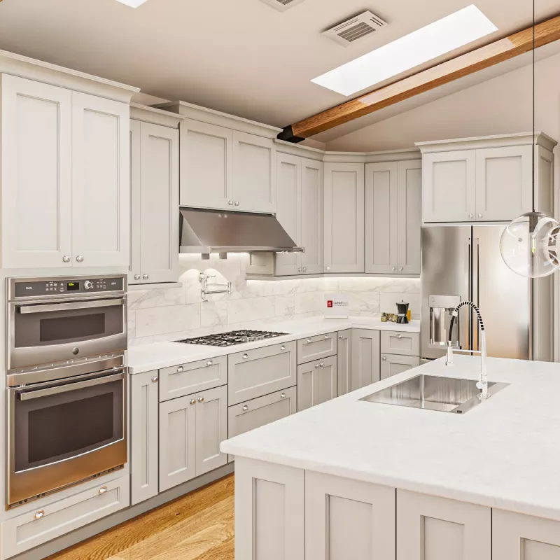 10x10 Rockport Grey Kitchen Cabinets | CabinetSelect.com
