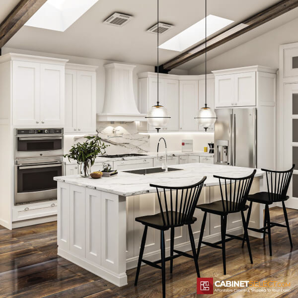 Rockport White Kitchen Cabinet Line Category | CabinetSelect.com
