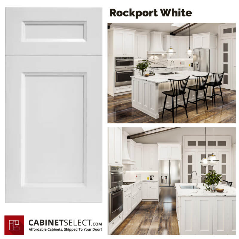 Rockport White Kitchen Cabinet Line | CabinetSelect.com