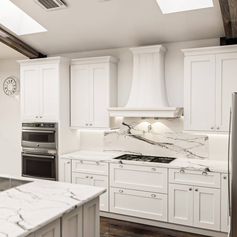 Rockport White Kitchen | CabinetSelect.com