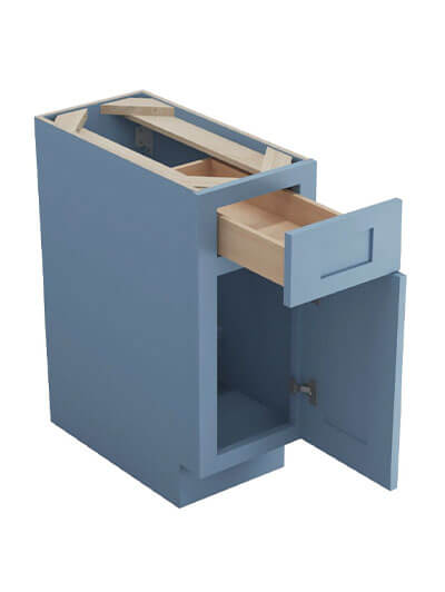 AX-B12: Xterra Blue Shaker 12″ 1 Drawer 1 Door Base Cabinet
