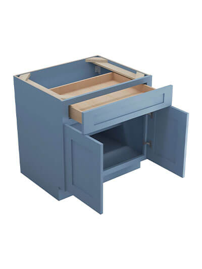 AX-B30B: Xterra Blue Shaker 30″ 1 Drawer 2 Door Base Cabinet